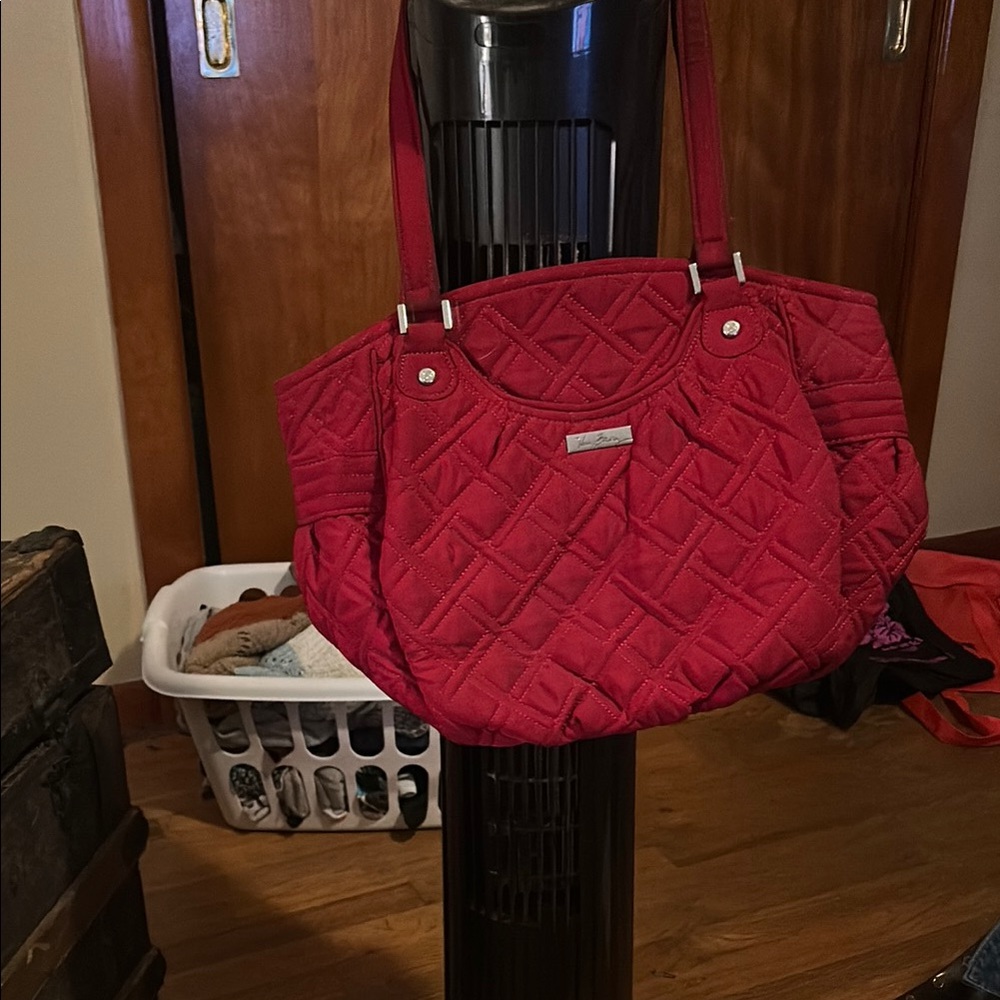 Vera Bradley Red Quilted Tote Bag
